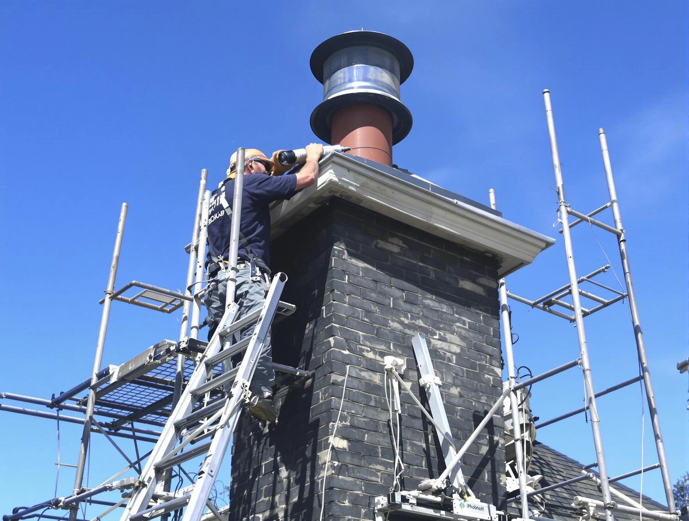 Sturdy chimney crown finished by Morrow Chimney Sweep in Morrow, GA