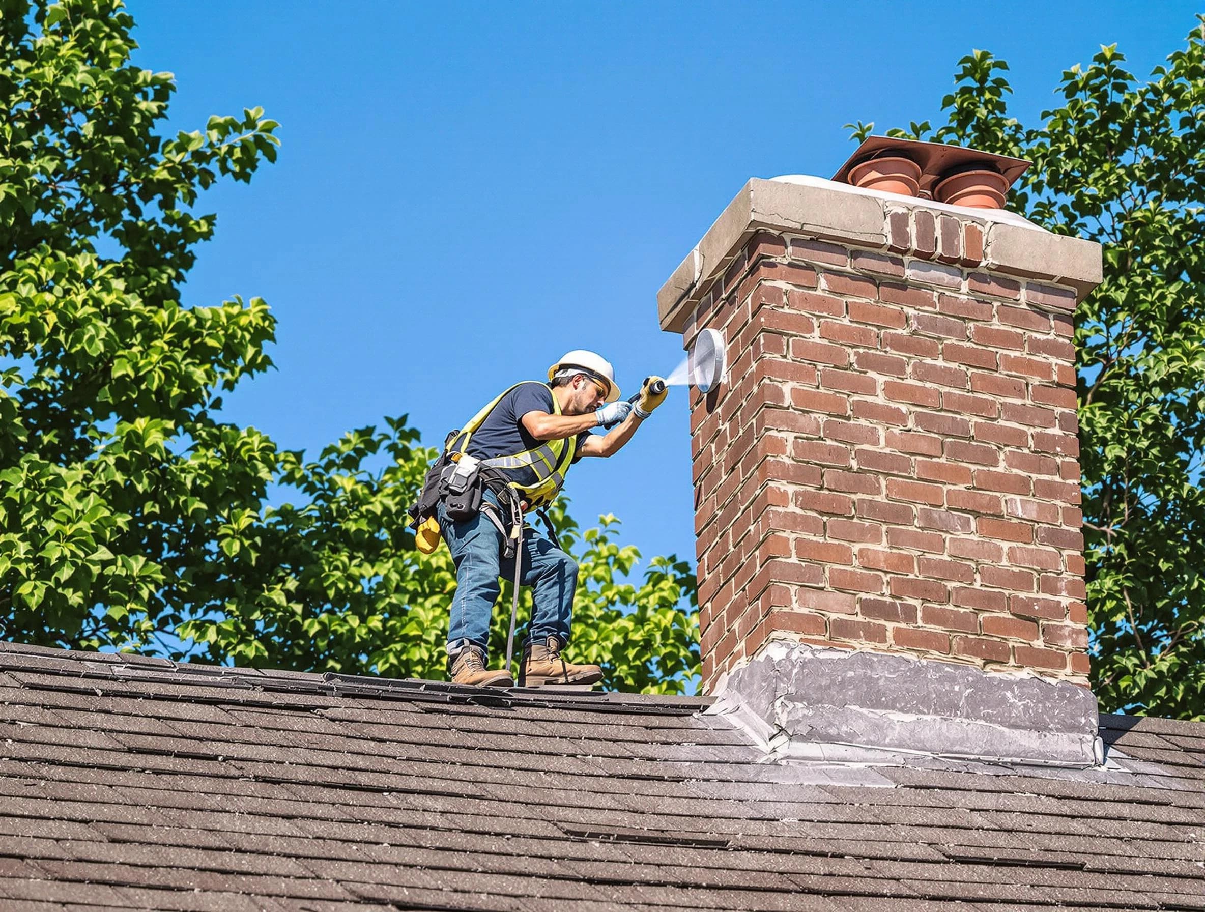 Morrow Chimney Sweep performing an inspection with advanced tools in Morrow, GA