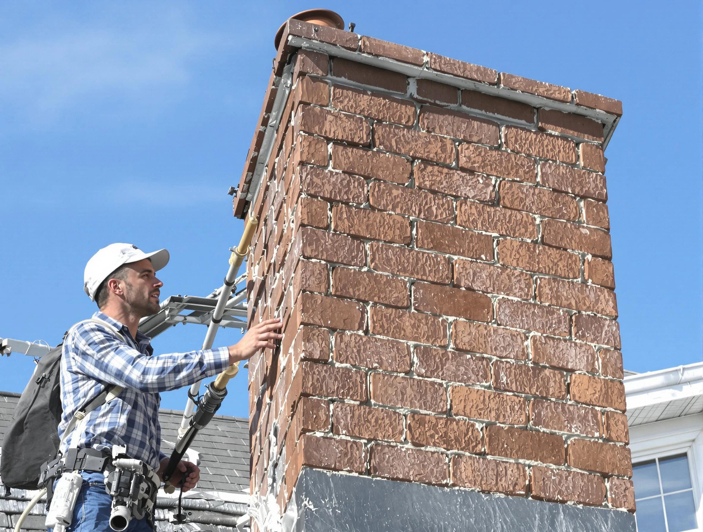 Brickwork for a chimney rebuild by Morrow Chimney Sweep in Morrow, GA