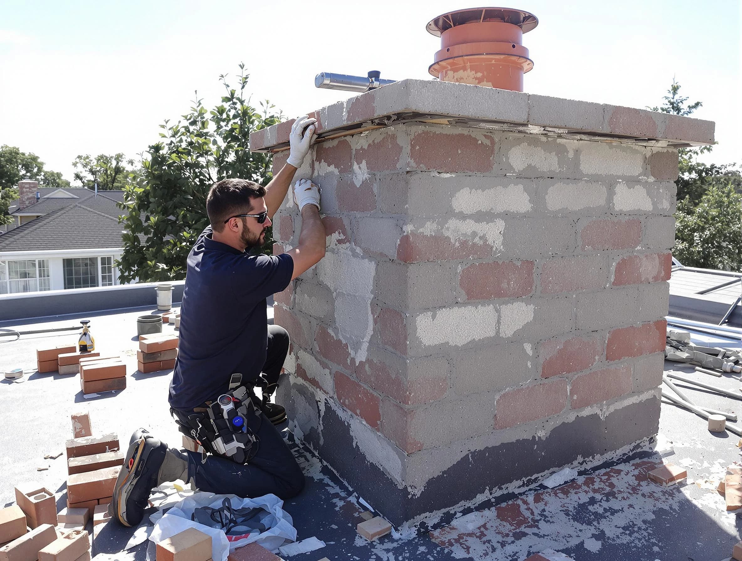 Advanced chimney repair process by Morrow Chimney Sweep in Morrow, GA