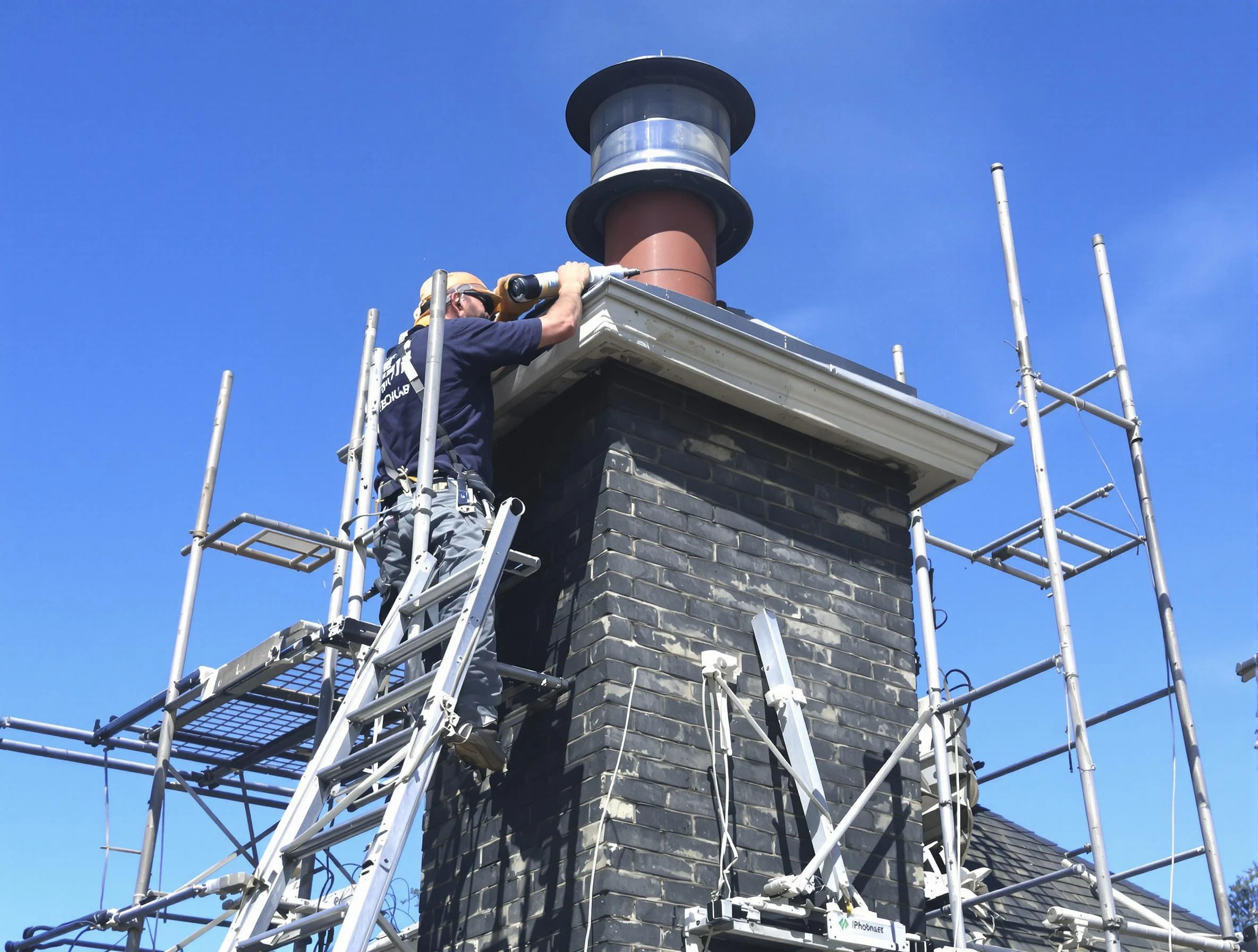Sturdy chimney crown finished by Morrow Chimney Sweep in Morrow, GA