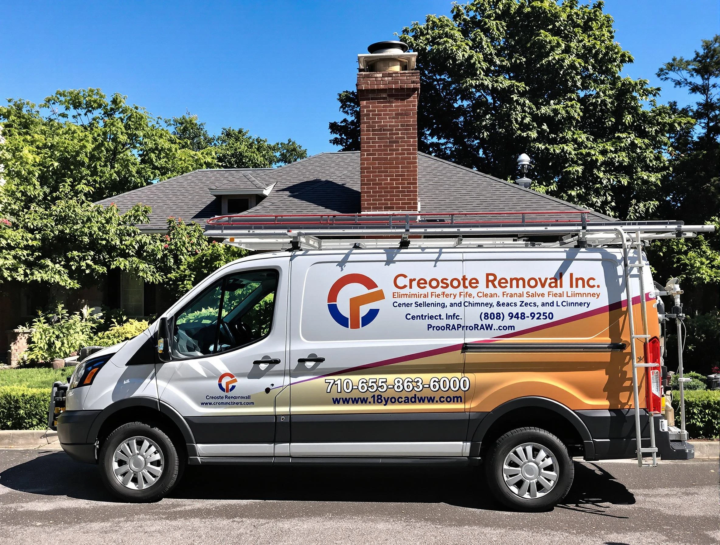 Morrow Chimney Sweep technician removing creosote safely in Morrow, GA